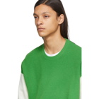Givenchy Green Knit Color Block Sweater