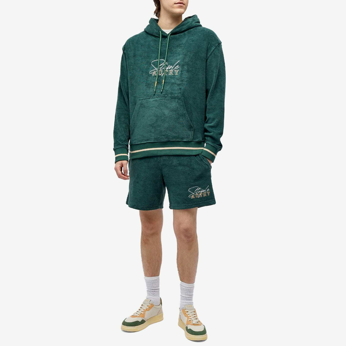 Autry Men's x Staple Shorts in Tinto Green