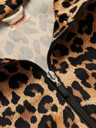 KAPITAL - Webbing-Trimmed Leopard-Print Tech-Jersey Track Jacket - Animal print