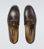 Tom Ford - leather York Chain loafers
