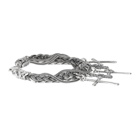 Emanuele Bicocchi Silver Braided Cross Bracelet