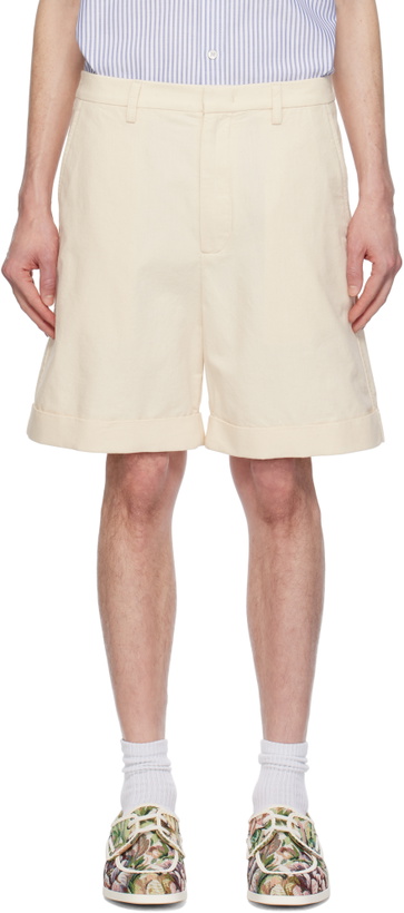Photo: Valentino Beige Rolled Cuff Shorts