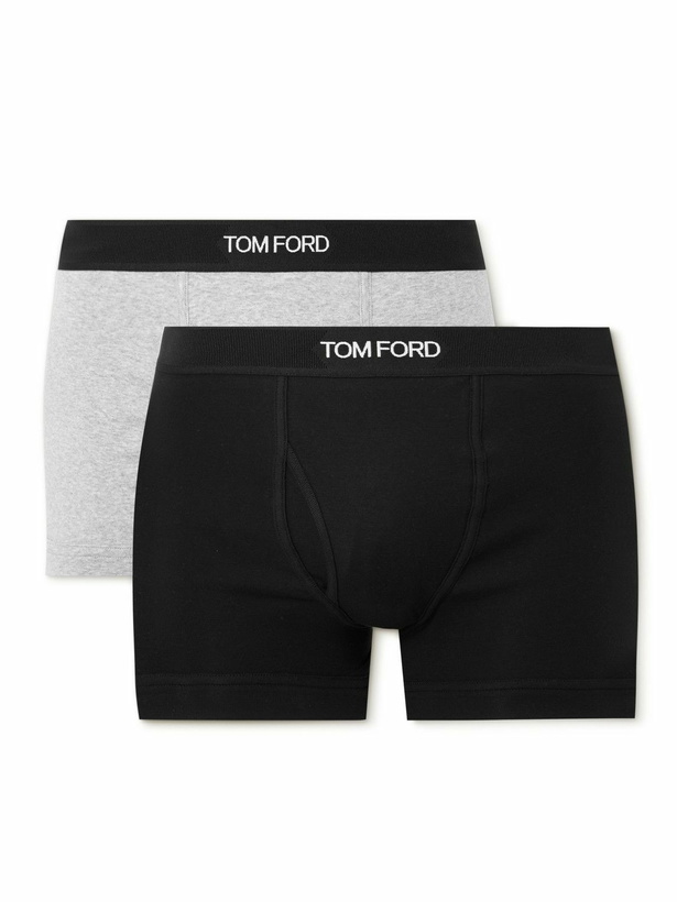 Photo: TOM FORD - Two-Pack Stretch-Cotton Jersey Boxer Briefs - Multi