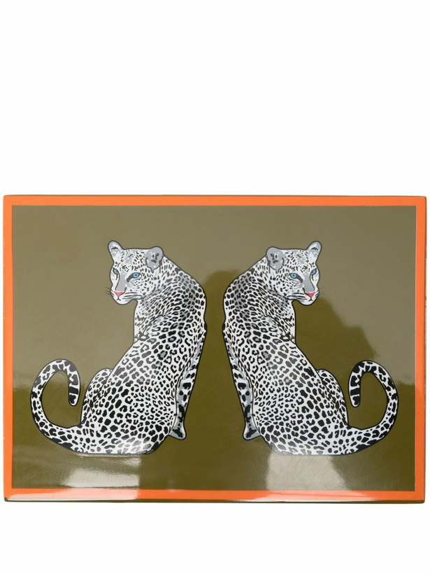 Photo: Jonathan Adler Multicoloured Leopard Lacquer Card Set