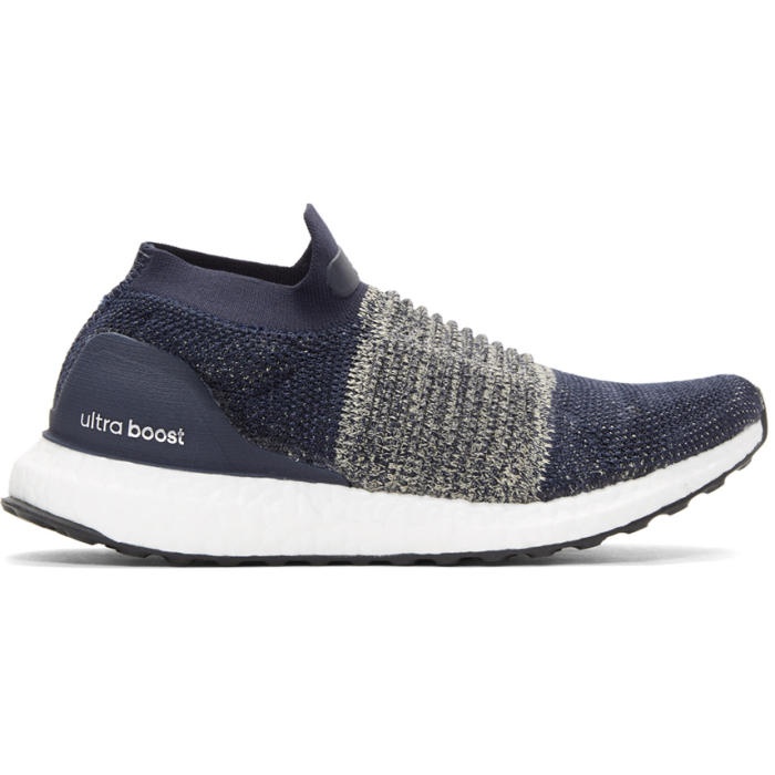 Photo: adidas Originals Navy UltraBOOST Laceless Sneakers