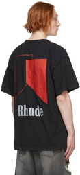 Rhude Black Track Logo T-Shirt