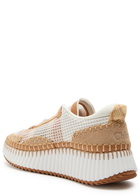 Chloe Nama Panelled Knitted Sneakers Beige