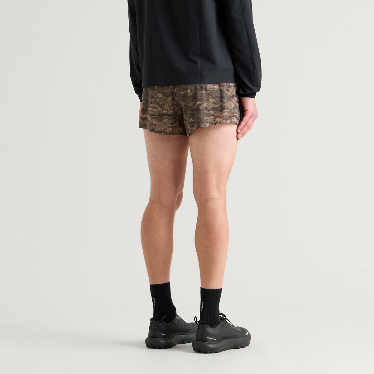 Satisfy Men's Space-O 2.5 Shorts in Camo Overland Trek
