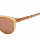 Bottega Veneta Eyewear Men's Bottega Veneta Soft Recycled Acetate Panthos Sunglasses in Yellow/Brown