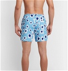 Sandro - Slim-Fit Mid-Length Printed Swim Shorts - Blue