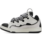 Lanvin White & Black Bicolor Curb Sneakers