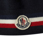 Moncler Men's Tricolore Band Logo Beanie in Navy