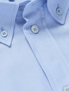 LOEWE - Button-Down Collar Cotton Oxford Shirt - Blue
