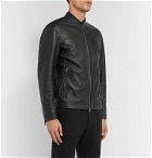 Theory - Morrison Benji Slim-Fit Perforated Leather Jacket - Blue