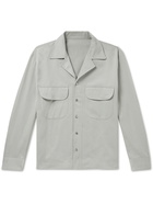 Stòffa - Camp-Collar Cotton-Twill Shirt - Gray