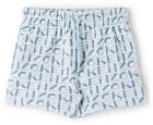 Kenzo Baby Off-White & Blue Logo Shorts