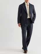 Giuliva Heritage - Alfonso Herringbone Virgin Wool Suit Jacket - Blue