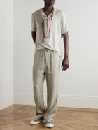 James Perse - Open-Collar Cotton-Jersey Polo Shirt - Gray