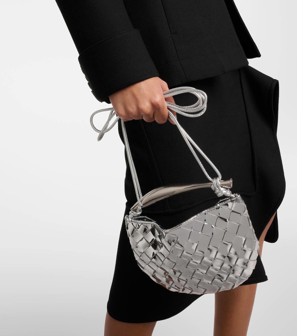 Bottega Veneta Sardine Mini metallic leather tote bag