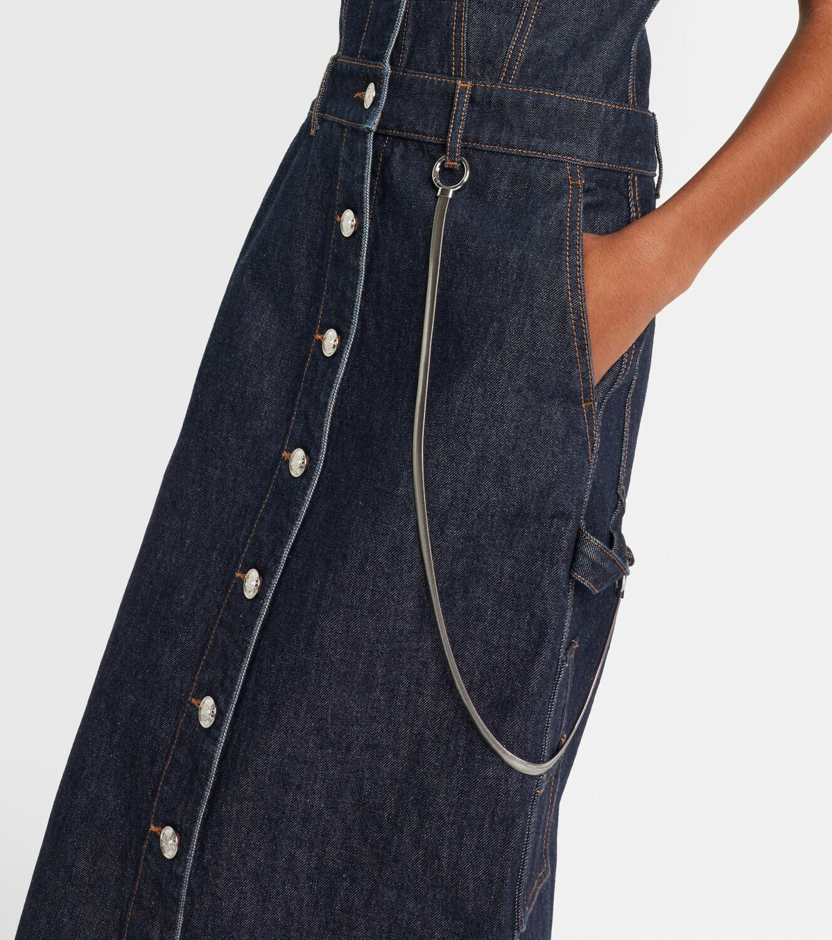 Sportmax Farfalla denim midi dress