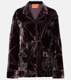 La DoubleJ Floral satin pajama shirt