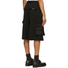 JW Anderson Black Wide-Leg Cargo Shorts