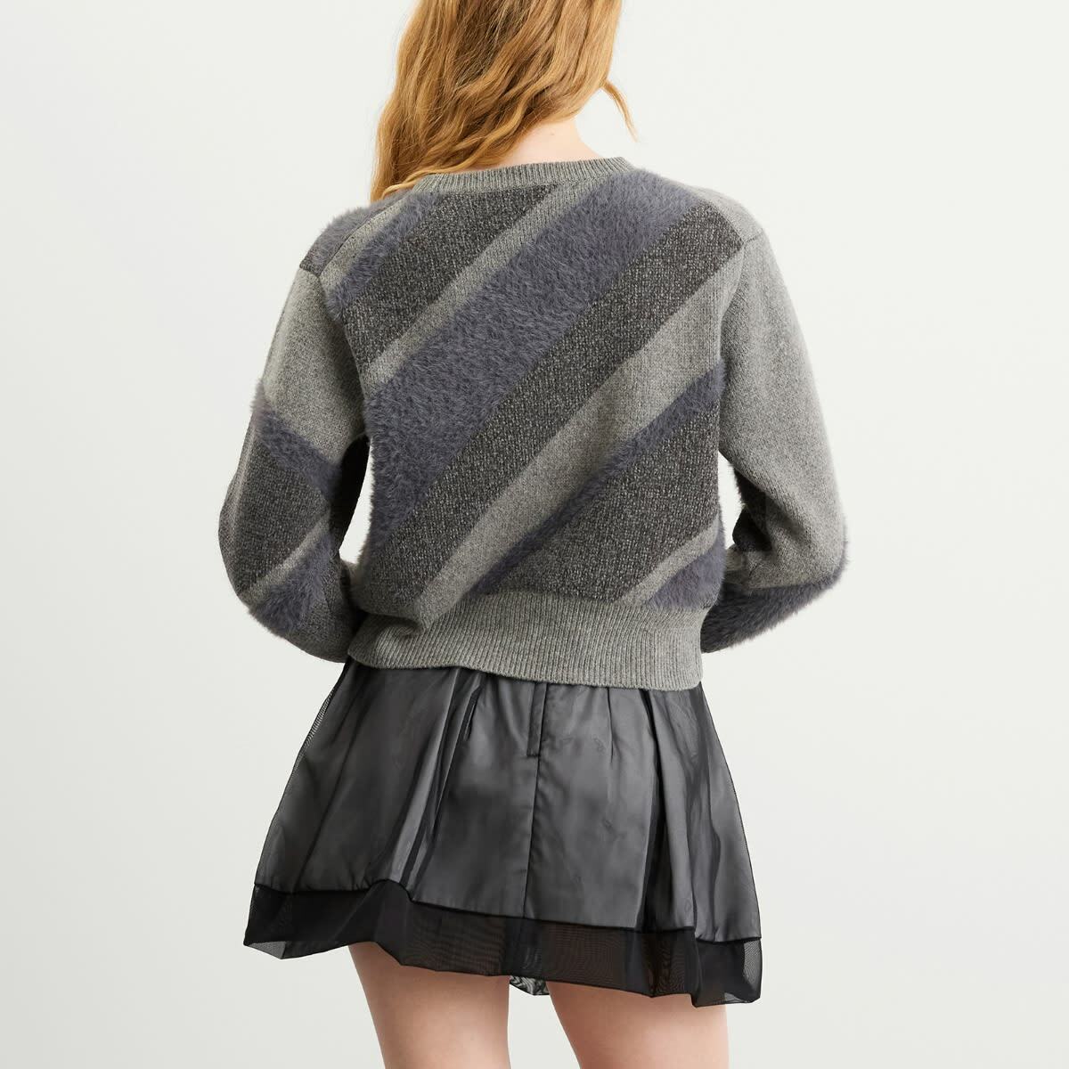 TOGA ARCHIVES Women's TOGA Regimental Knit Pullover in Grey