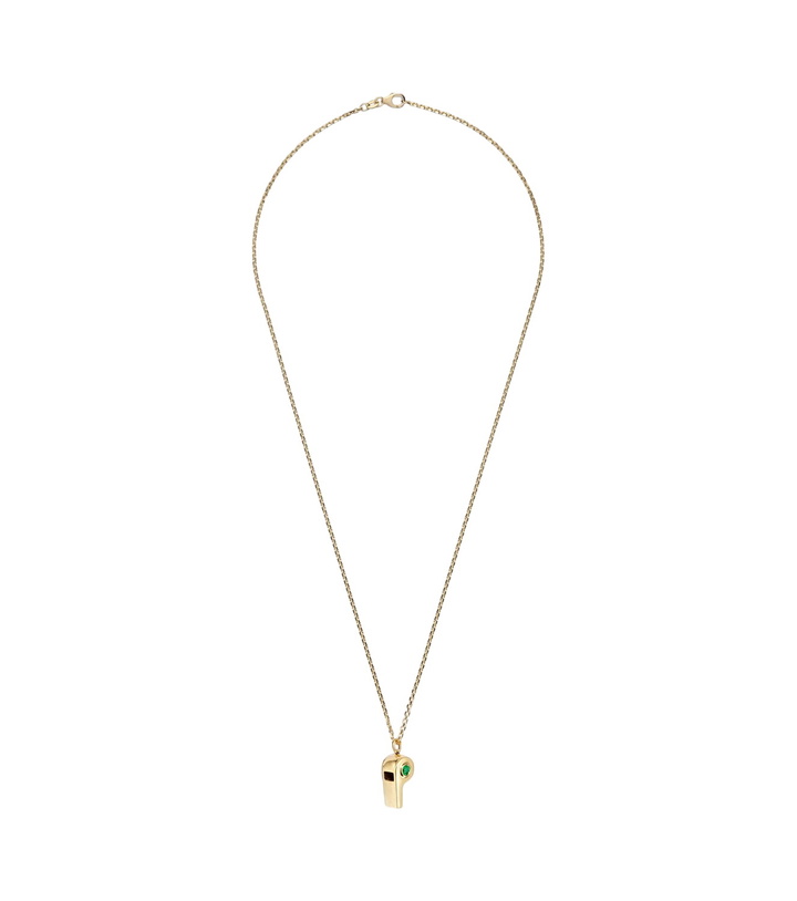 Photo: Anita Ko 18kt gold pendant necklace with emeralds