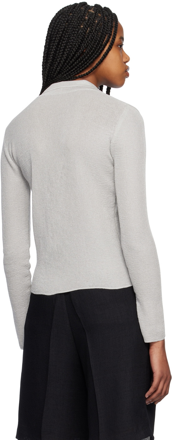 Youth Gray Asymmetric Cardigan