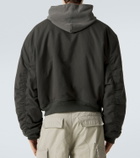 Balenciaga Cotton-blend hooded bomber jacket