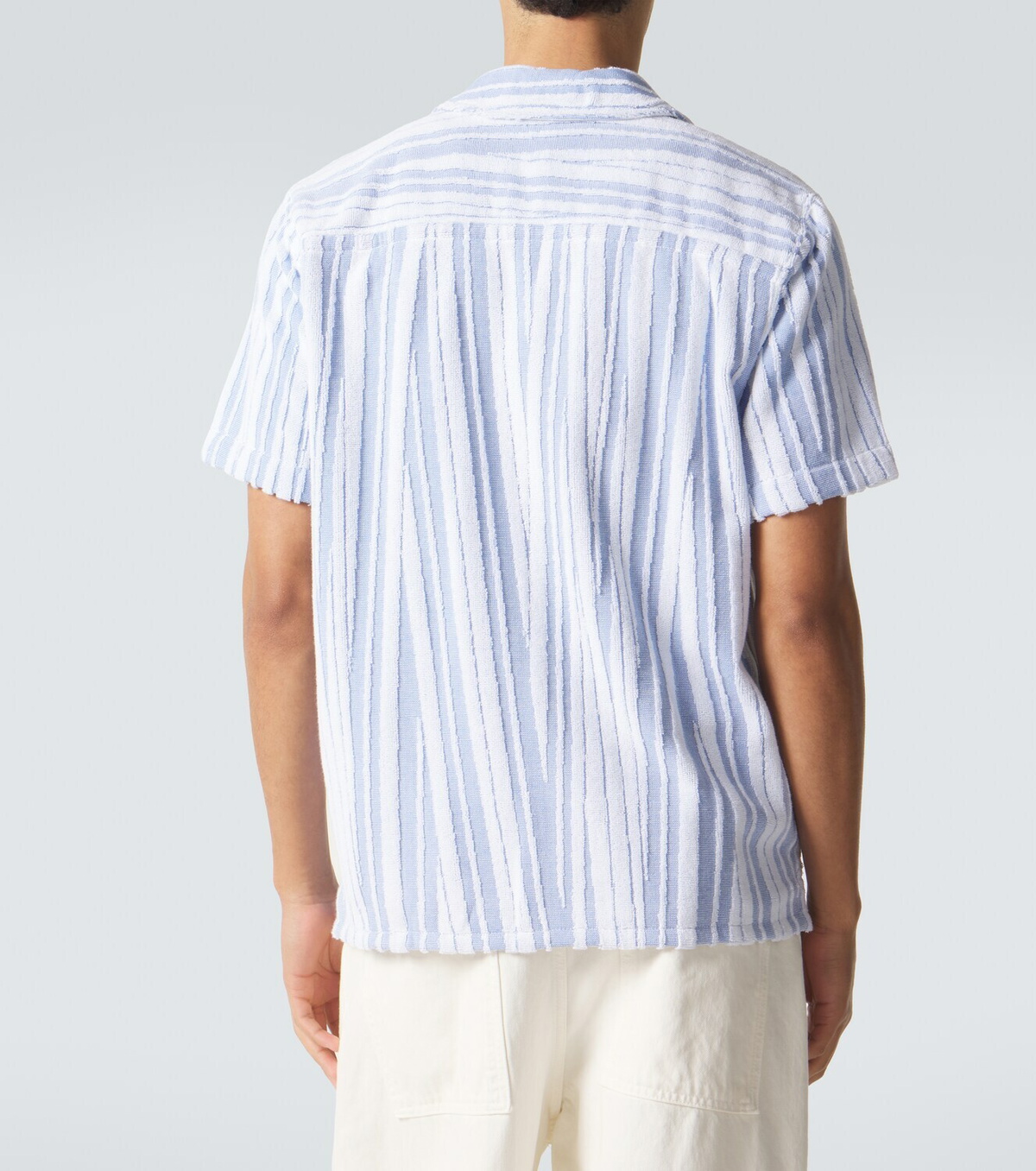 Orlebar Brown Howel striped cotton toweling shirt