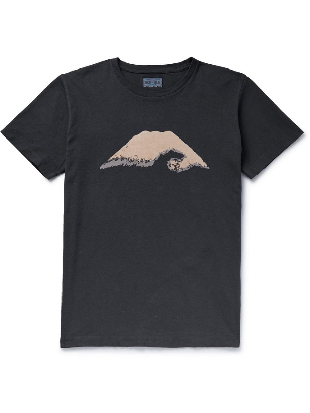 Photo: BLUE BLUE JAPAN - Slim-Fit Printed Cotton-Jersey T-Shirt - Black - S