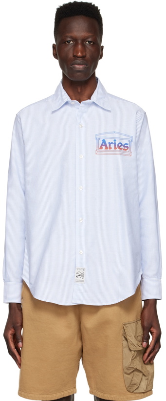 Photo: Aries Blue & White Cotton Shirt