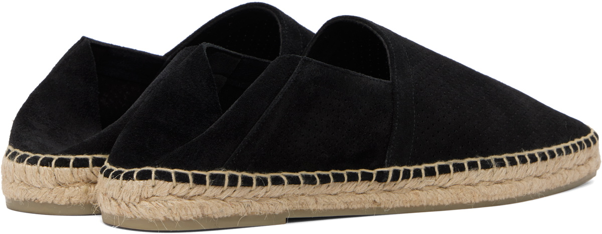 TOM FORD Black Perforated Suede Barnes Espadrilles