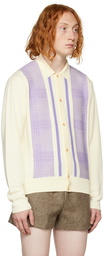 King & Tuckfield Off-White Textured Cardigan