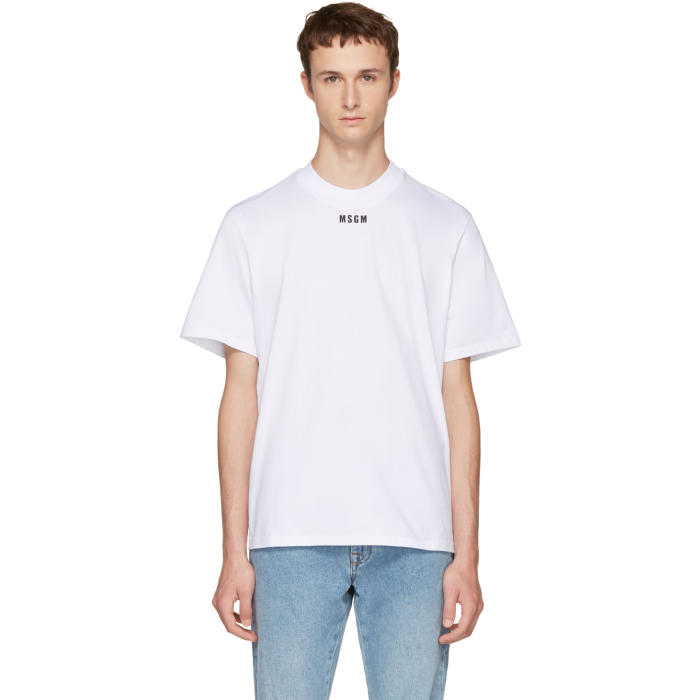 Photo: MSGM White New Logo T-Shirt