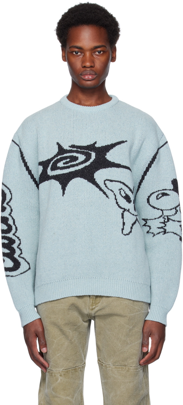 Carne Bollente: SSENSE Exclusive Blue In-Depends Day Sweater