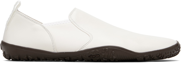 Photo: LEMAIRE White Vibram Glove Slip On Leather Sneakers