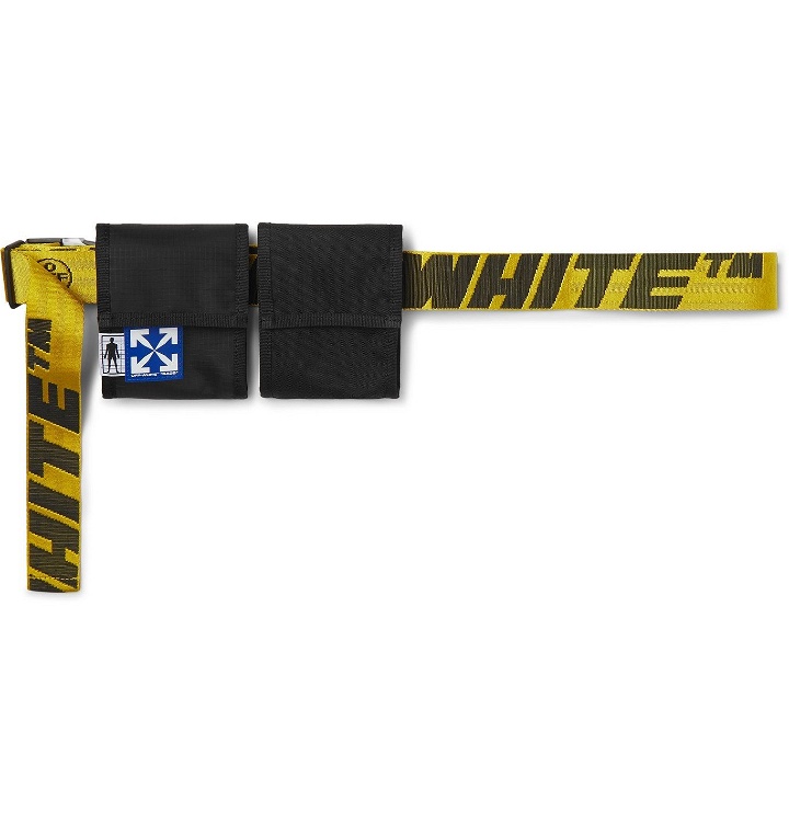 Photo: Off-White - Logo-Jacquard Webbing and Canvas Belt Bag - Black