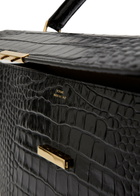 Toteme Crocodile-effect Leather top Handle bag - Black - One Size