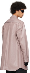 Rick Owens Pink Dropped Shoulder Denim Shirt