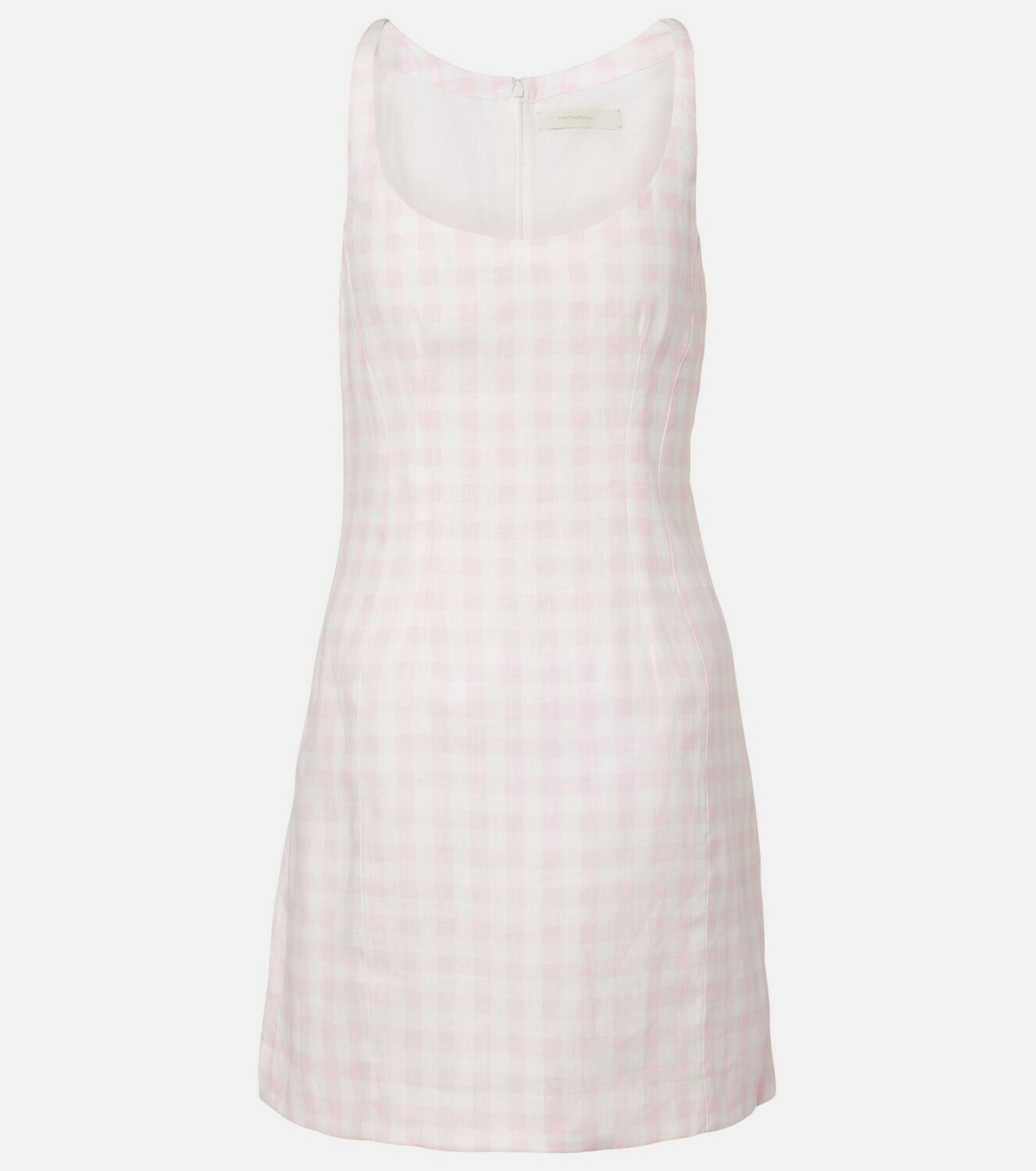 Faithfull Sanne gingham linen mini dress