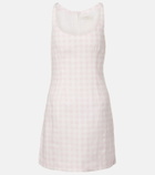 Faithfull Sanne gingham linen mini dress