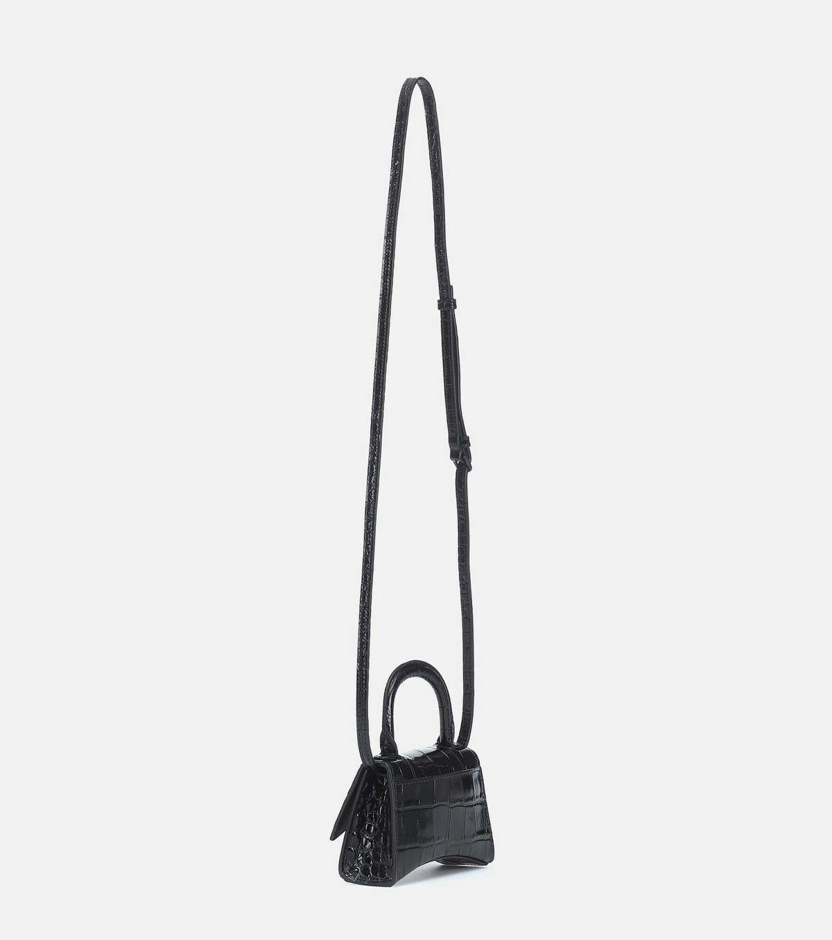 【BALENCIAGA】 Hourglass Mini leather crossbody bag Hourglass Mini leather crossbody bag in black - Balenciaga