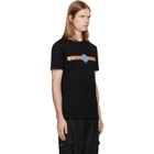 Versace Black Printed Cotton Jersey Slim T-shirt