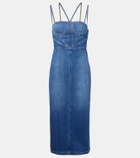 Nensi Dojaka Denim corset dress