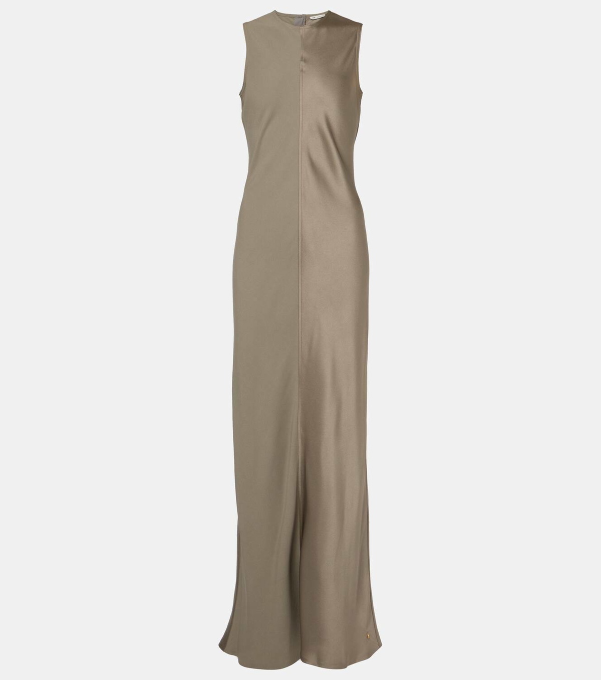 Ami Paris Paneled satin maxi dress