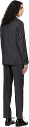 BOSS Gray Two-Piece Slim-Fit Virgin Wool Suit