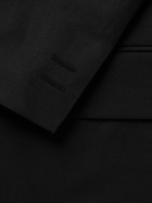 Maison Margiela - Collarless Cotton and Linen-Blend Twill Blazer - Black