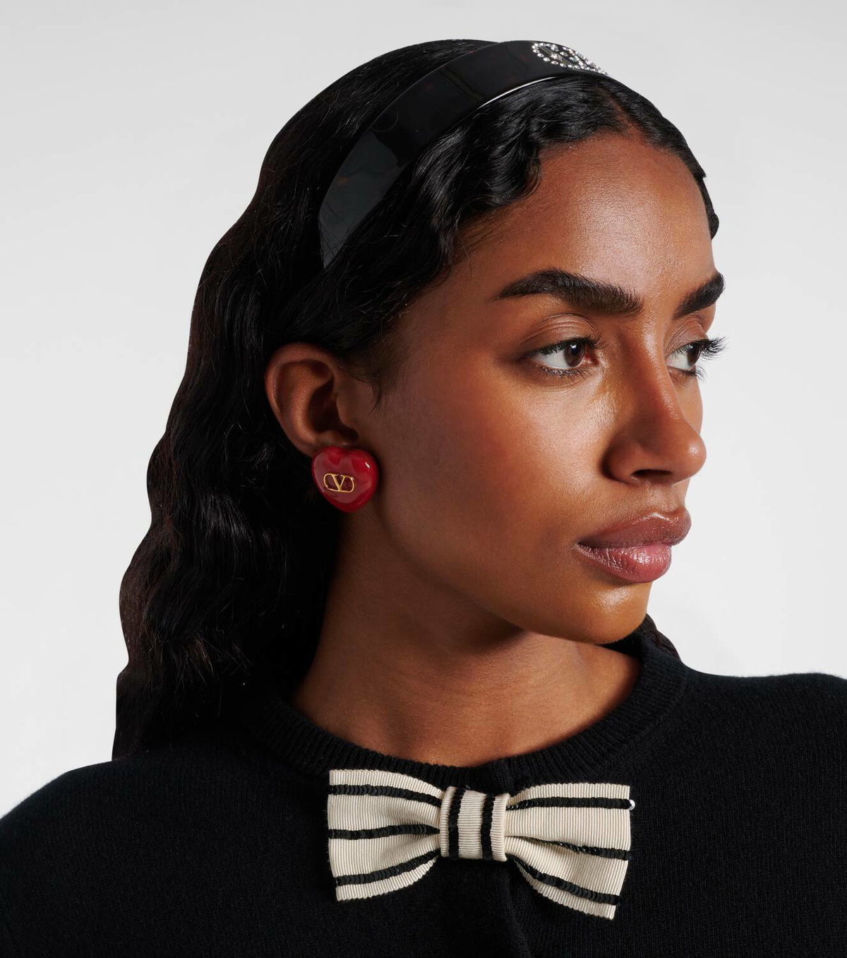 Valentino bow head band Valentino Garavani Logo bow detailing headband | The Fashion  main image 3